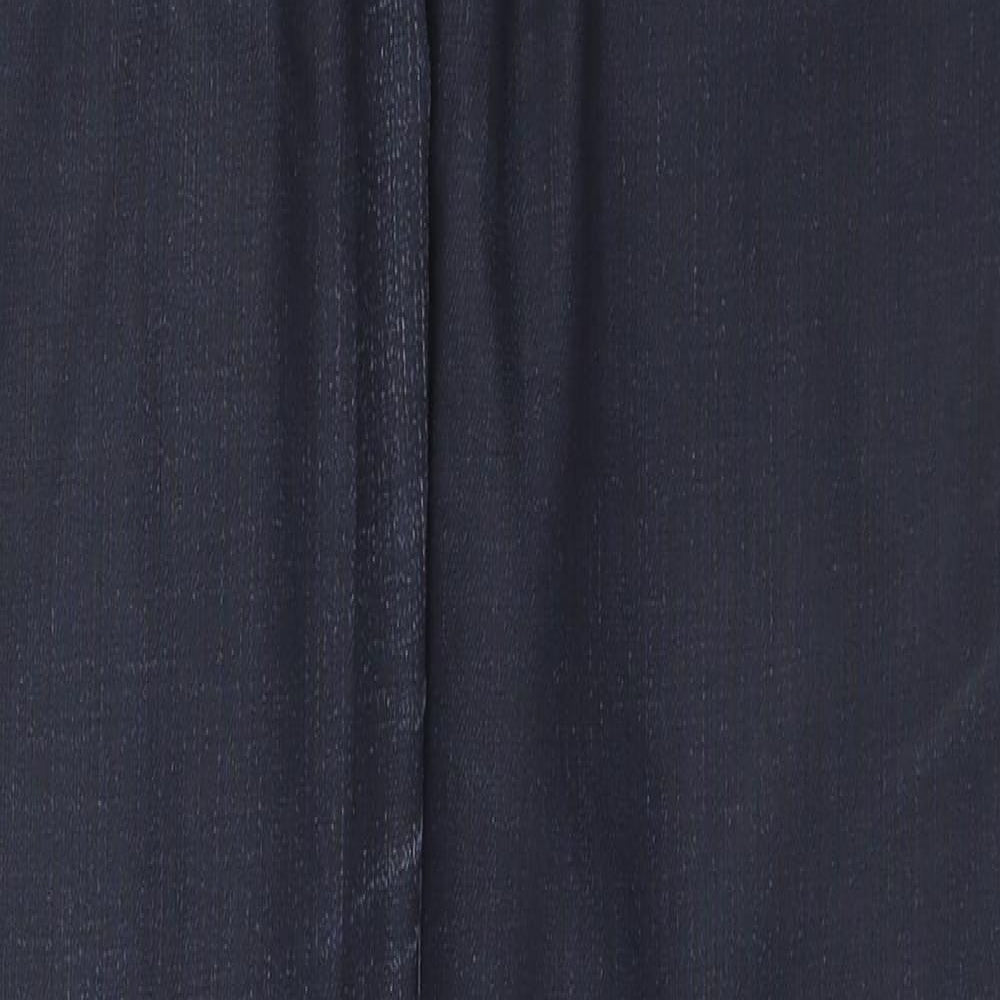 Zara Mens Blue Cotton Straight Jeans Size 36 in L33 in Regular Zip