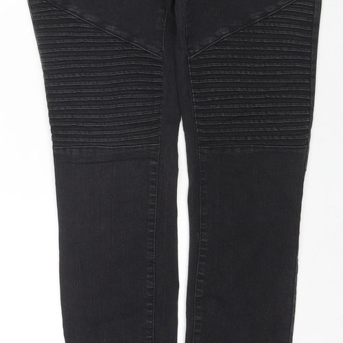 VERO MODA Womens Black Cotton Skinny Jeans Size M L32 in Regular Zip