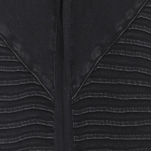 VERO MODA Womens Black Cotton Skinny Jeans Size M L32 in Regular Zip