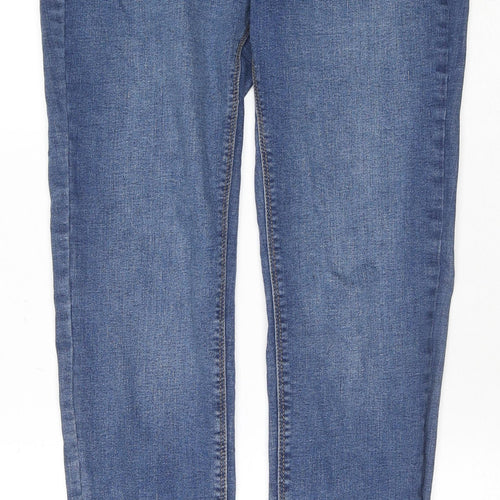 Denim & Co. Womens Blue Cotton Skinny Jeans Size 10 L30 in Regular Zip