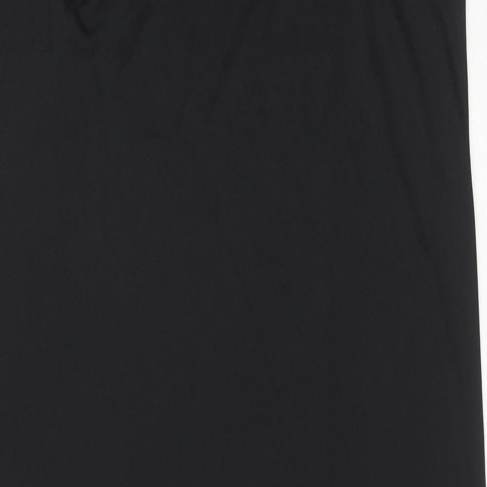 Marks and Spencer Womens Black Polyester Slip Dress Size 16 Square Neck Pullover