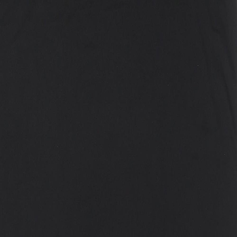 Marks and Spencer Womens Black Polyester Slip Dress Size 16 Square Neck Pullover