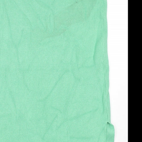 Marks and Spencer Womens Green Viscose A-Line Skirt Size L