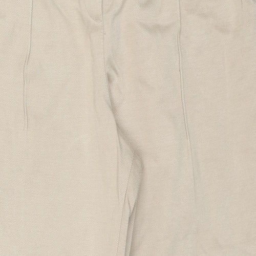 Marks and Spencer Womens Beige Viscose Trousers Size 18 L27 in Regular