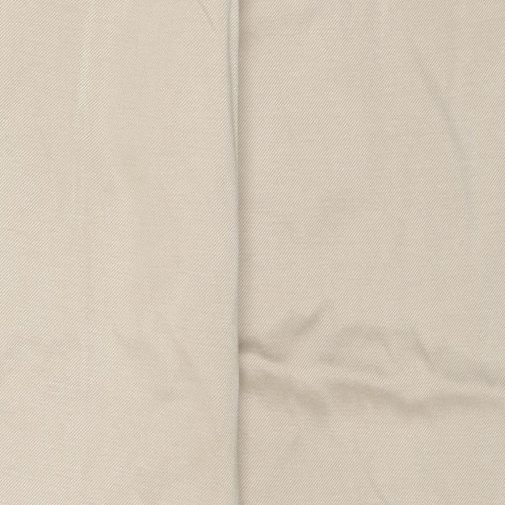Marks and Spencer Womens Beige Viscose Trousers Size 18 L27 in Regular