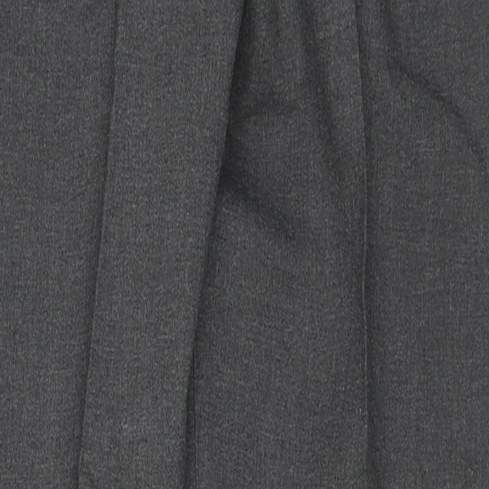 Marks and Spencer Boys Grey Polyester Chino Trousers Size 12-13 Years L26 in Regular Zip