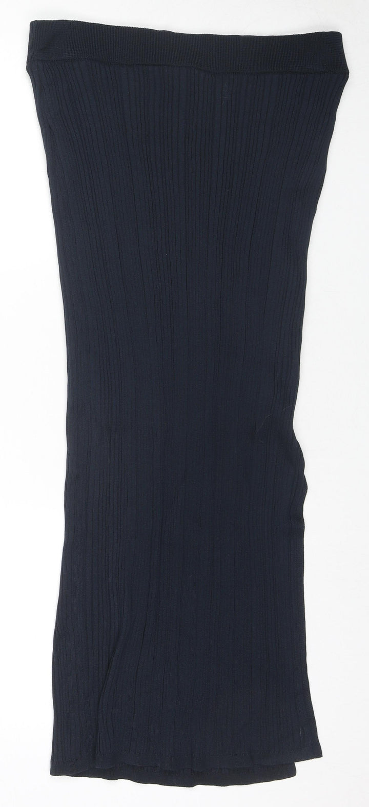 Marks and Spencer Womens Blue Viscose Maxi Skirt Size M - Side Slit(s)