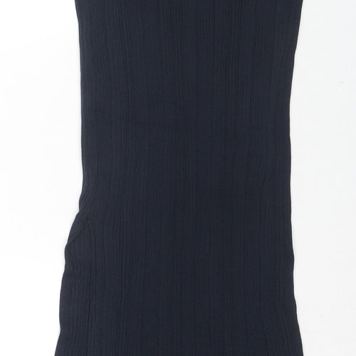 Marks and Spencer Womens Blue Viscose Maxi Skirt Size M - Side Slit(s)