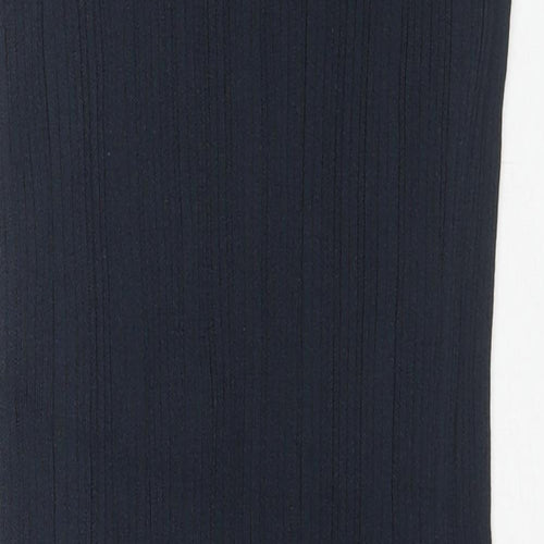 Marks and Spencer Womens Blue Viscose Maxi Skirt Size M - Side Slit(s)
