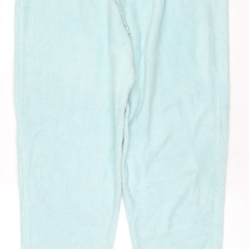 Marks and Spencer Womens Blue Polyester Sweatpants Trousers Size L L28 in Regular Drawstring