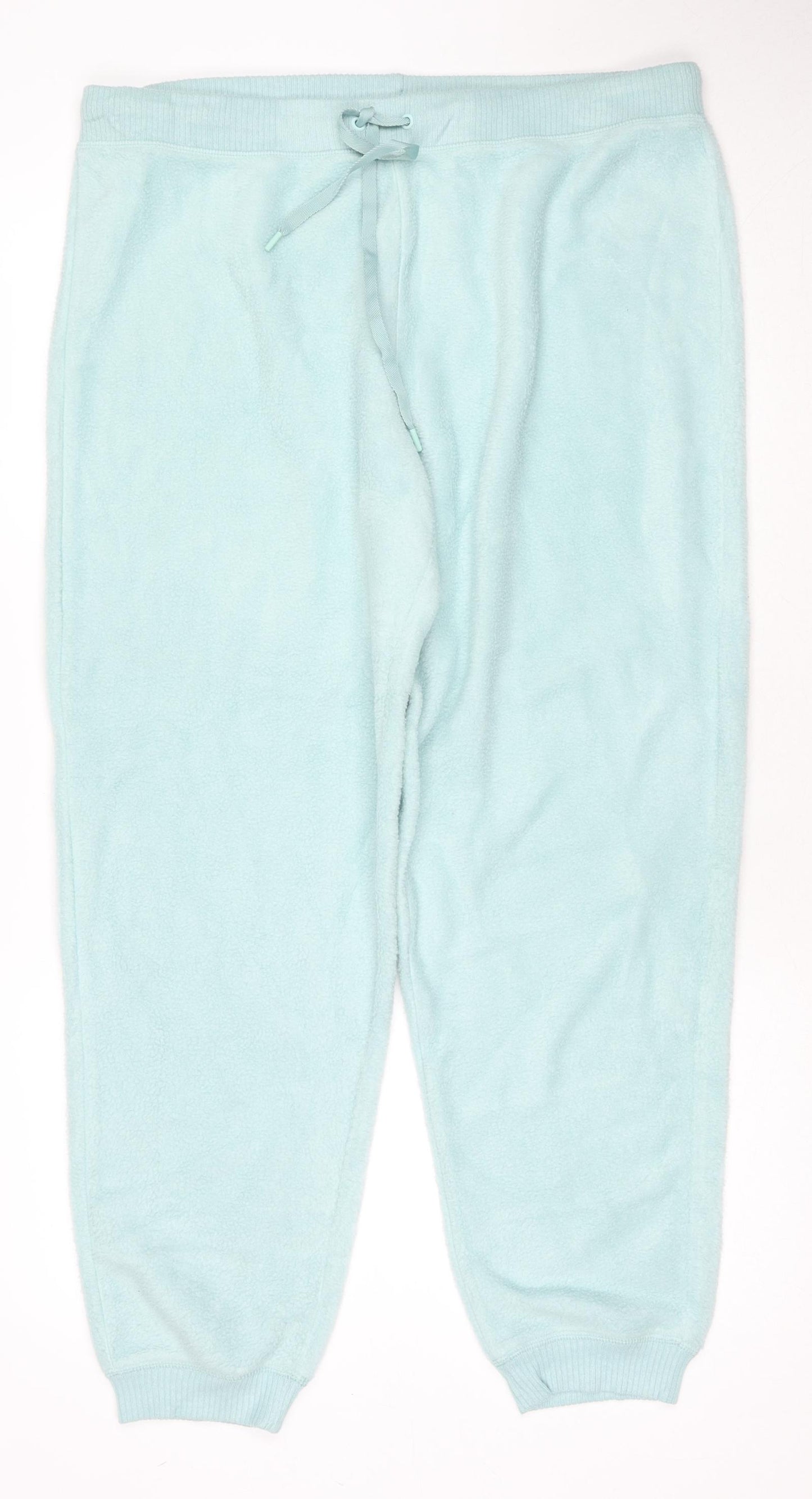 Marks and Spencer Womens Blue Polyester Sweatpants Trousers Size L L28 in Regular Drawstring