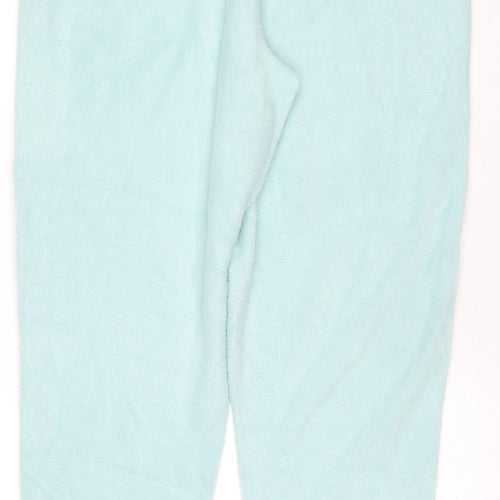 Marks and Spencer Womens Blue Polyester Sweatpants Trousers Size L L28 in Regular Drawstring