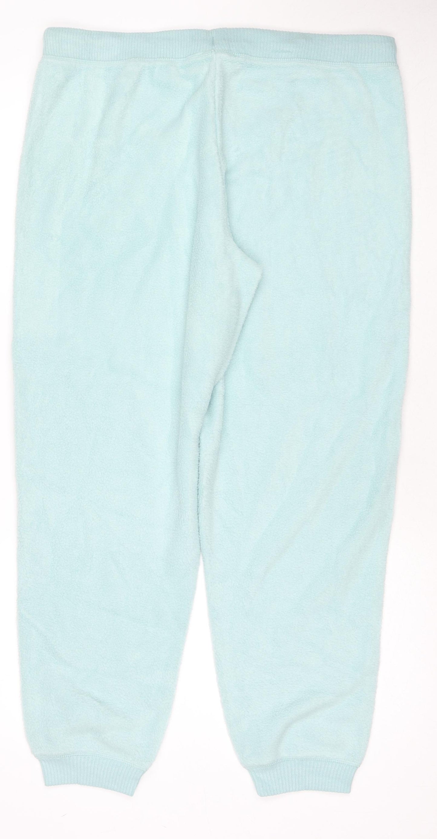Marks and Spencer Womens Blue Polyester Sweatpants Trousers Size L L28 in Regular Drawstring