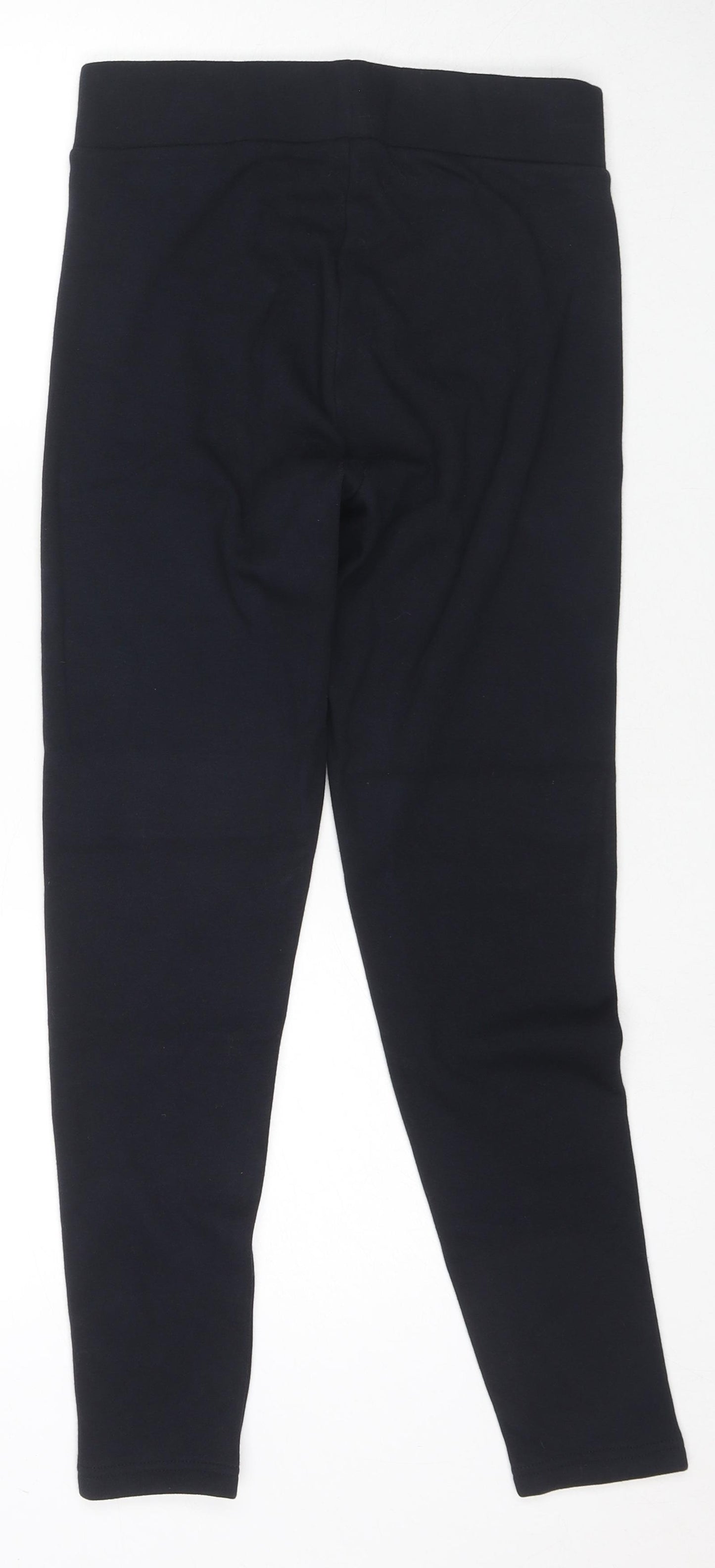 Marks and Spencer Womens Blue Polyester Pedal Pusher Leggings Size 10 L26 in - Thermal