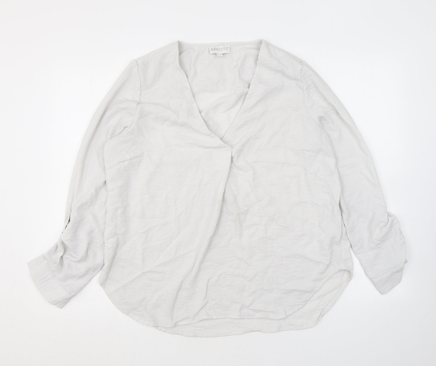 Apricot Womens Ivory Polyester Basic Blouse Size 12 V-Neck