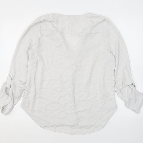 Apricot Womens Ivory Polyester Basic Blouse Size 12 V-Neck