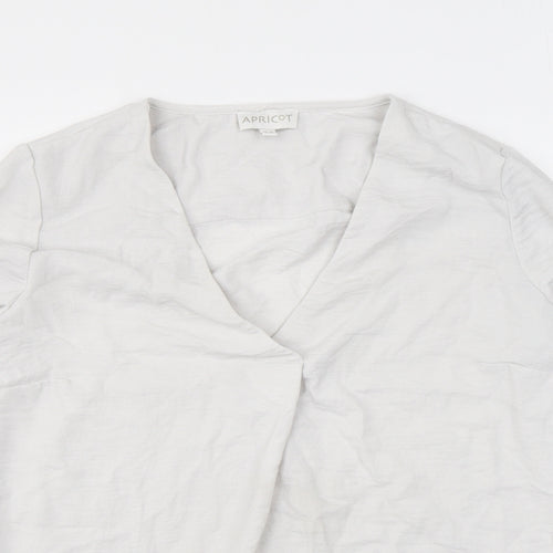 Apricot Womens Ivory Polyester Basic Blouse Size 12 V-Neck