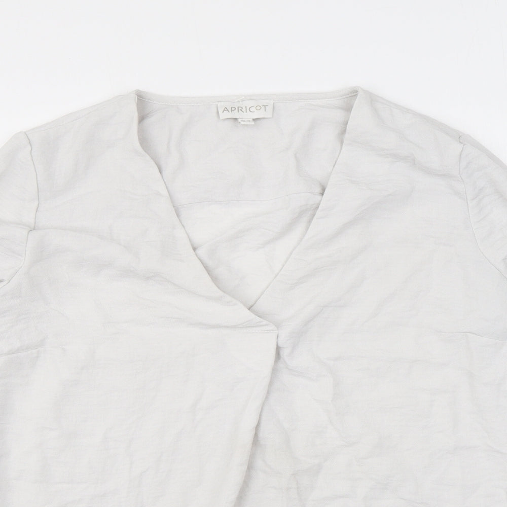 Apricot Womens Ivory Polyester Basic Blouse Size 12 V-Neck