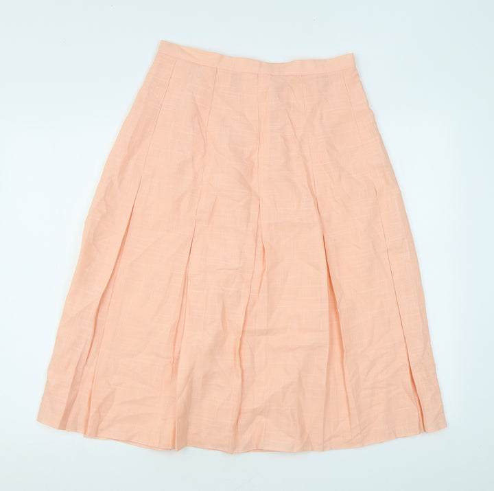 Encore Womens Pink Polyester Swing Skirt Size 14 Zip