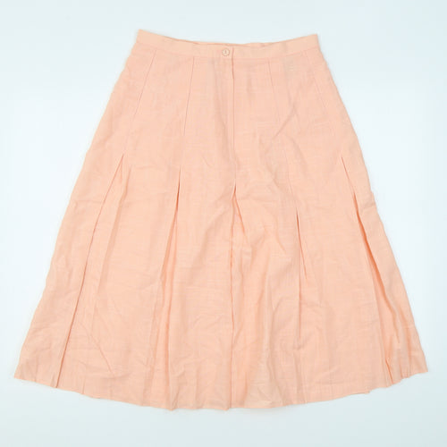 Encore Womens Pink Polyester Swing Skirt Size 14 Zip