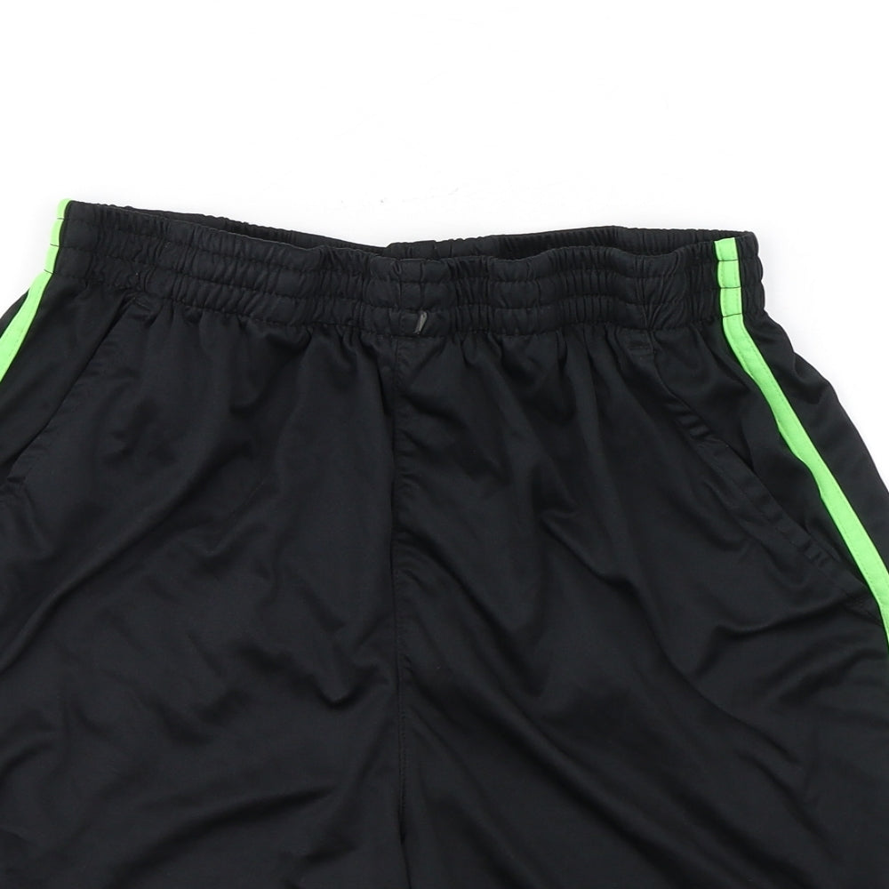 Joma Mens Black Polyester Athletic Shorts Size L L6 in Regular - Elasticated Waist