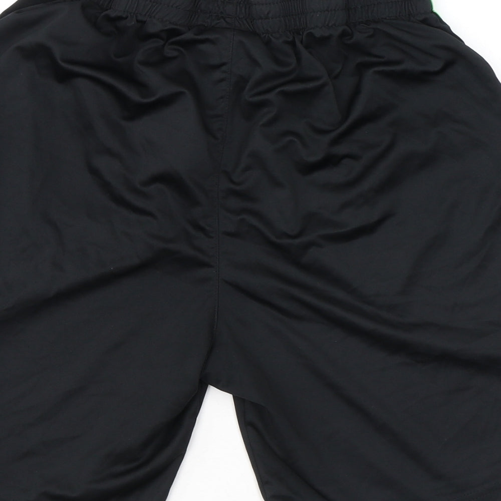 Joma Mens Black Polyester Athletic Shorts Size L L6 in Regular - Elasticated Waist