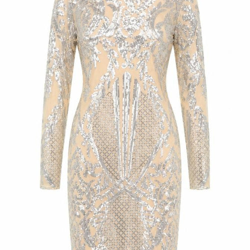 CBR Womens Pink Geometric Cotton Bodycon Size L Mock Neck Zip - Sequins