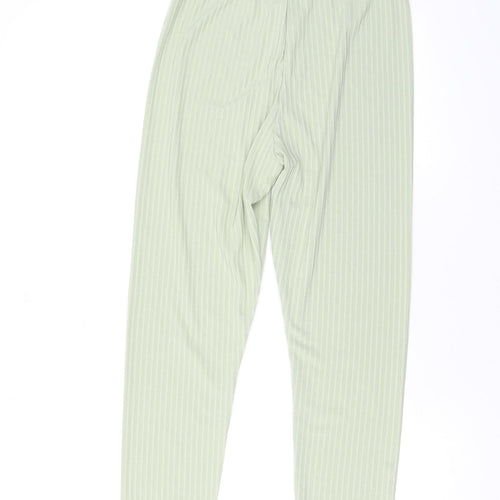 Boohoo Womens Green Polyester Chino Leggings Size 12 L23 in