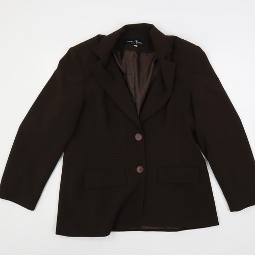 Daniel Design Womens Brown Jacket Blazer Size 16 Button