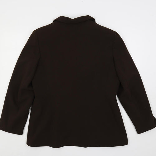 Daniel Design Womens Brown Jacket Blazer Size 16 Button