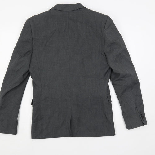 H&M Mens Grey Polyester Jacket Suit Jacket Size 36 Regular