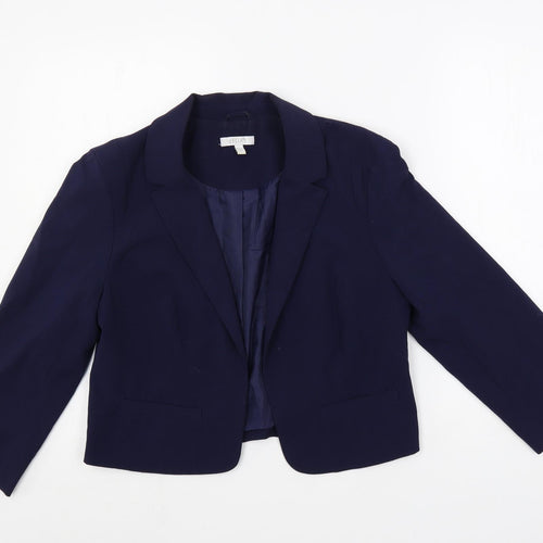 Delias Womens Blue Jacket Blazer Size L - Open