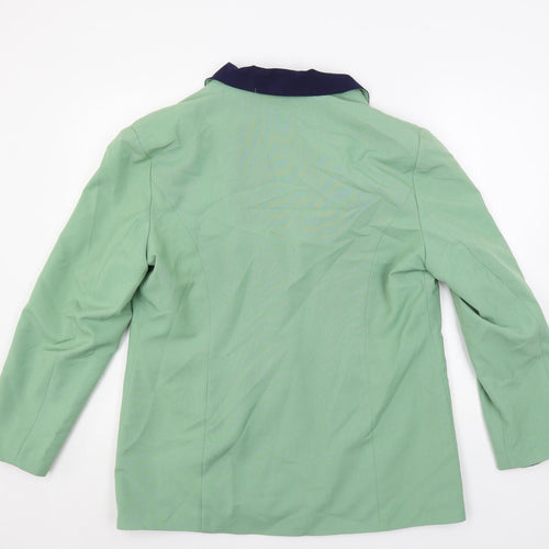 Simply French Womens Green Jacket Blazer Size 20 Button - Vintage
