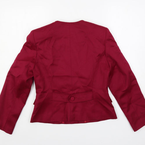 123 Un Deux Trois Womens Purple Jacket Blazer Size 12 Button