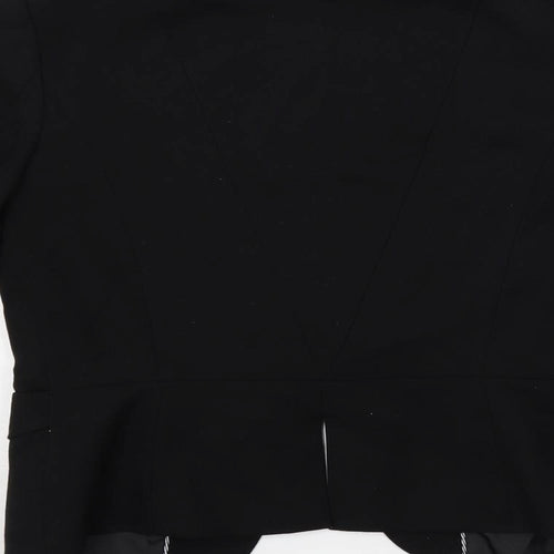 H&M Womens Black Jacket Blazer Size 10 Hook & Eye