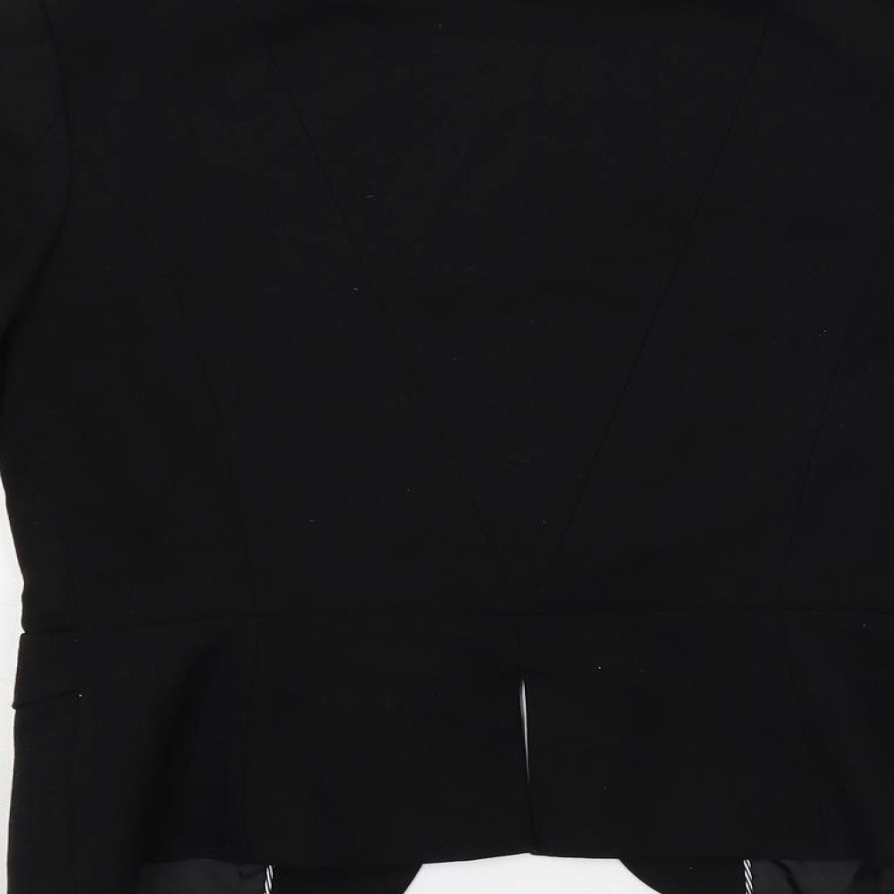 H&M Womens Black Jacket Blazer Size 10 Hook & Eye
