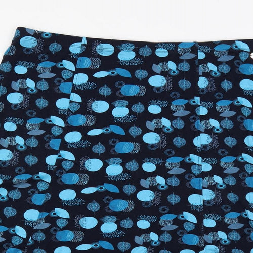 TIGI Womens Blue Geometric Viscose Flare Skirt Size 18 - Elastic Waist