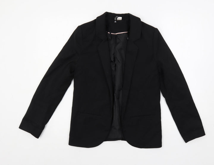 H&M Womens Black Jacket Blazer Size 4 - Open