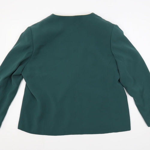 Un Jour Ailleurs Womens Green Jacket Blazer Size 20 Button