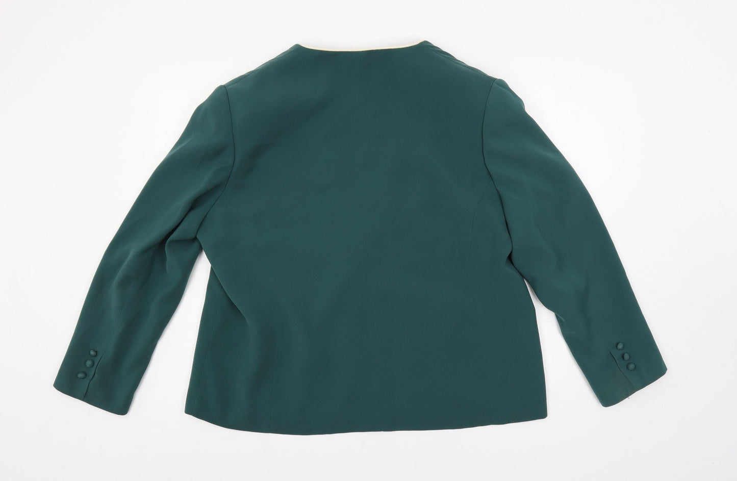 Un Jour Ailleurs Womens Green Jacket Blazer Size 20 Button