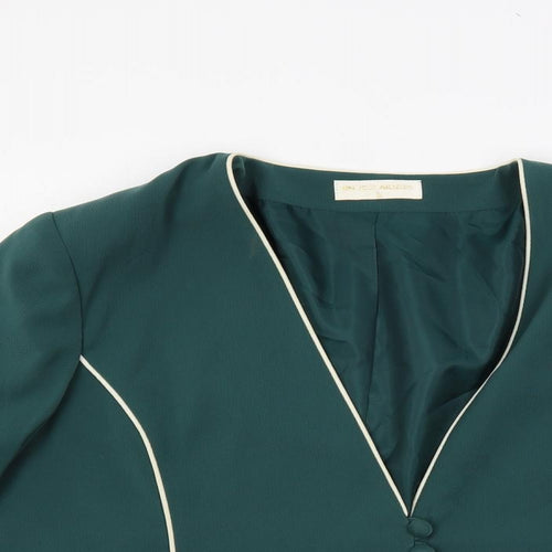 Un Jour Ailleurs Womens Green Jacket Blazer Size 20 Button