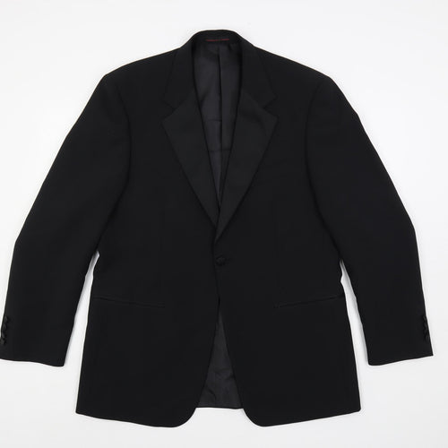 1860 Mens Black Polyester Tuxedo Suit Jacket Size 40 Regular
