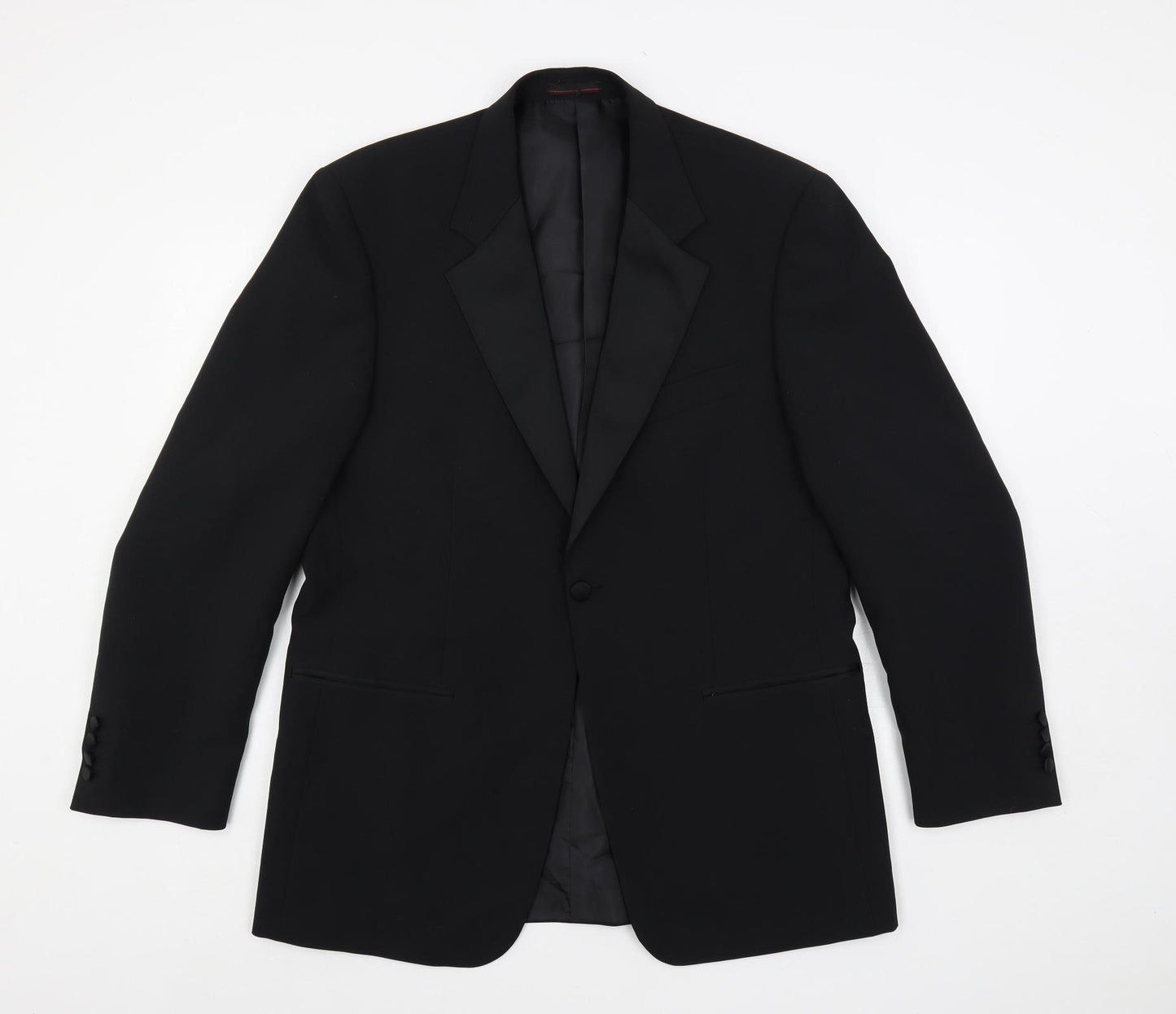 1860 Mens Black Polyester Tuxedo Suit Jacket Size 40 Regular