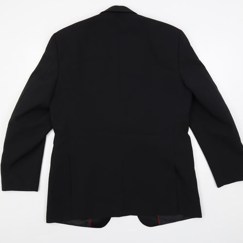 1860 Mens Black Polyester Tuxedo Suit Jacket Size 40 Regular