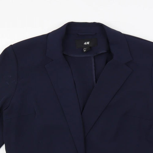 H&M Womens Blue Jacket Blazer Size 12 - Open