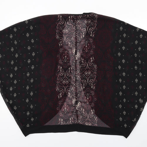 H&M Womens Multicoloured Geometric Polyester Kimono T-Shirt Size 10 V-Neck