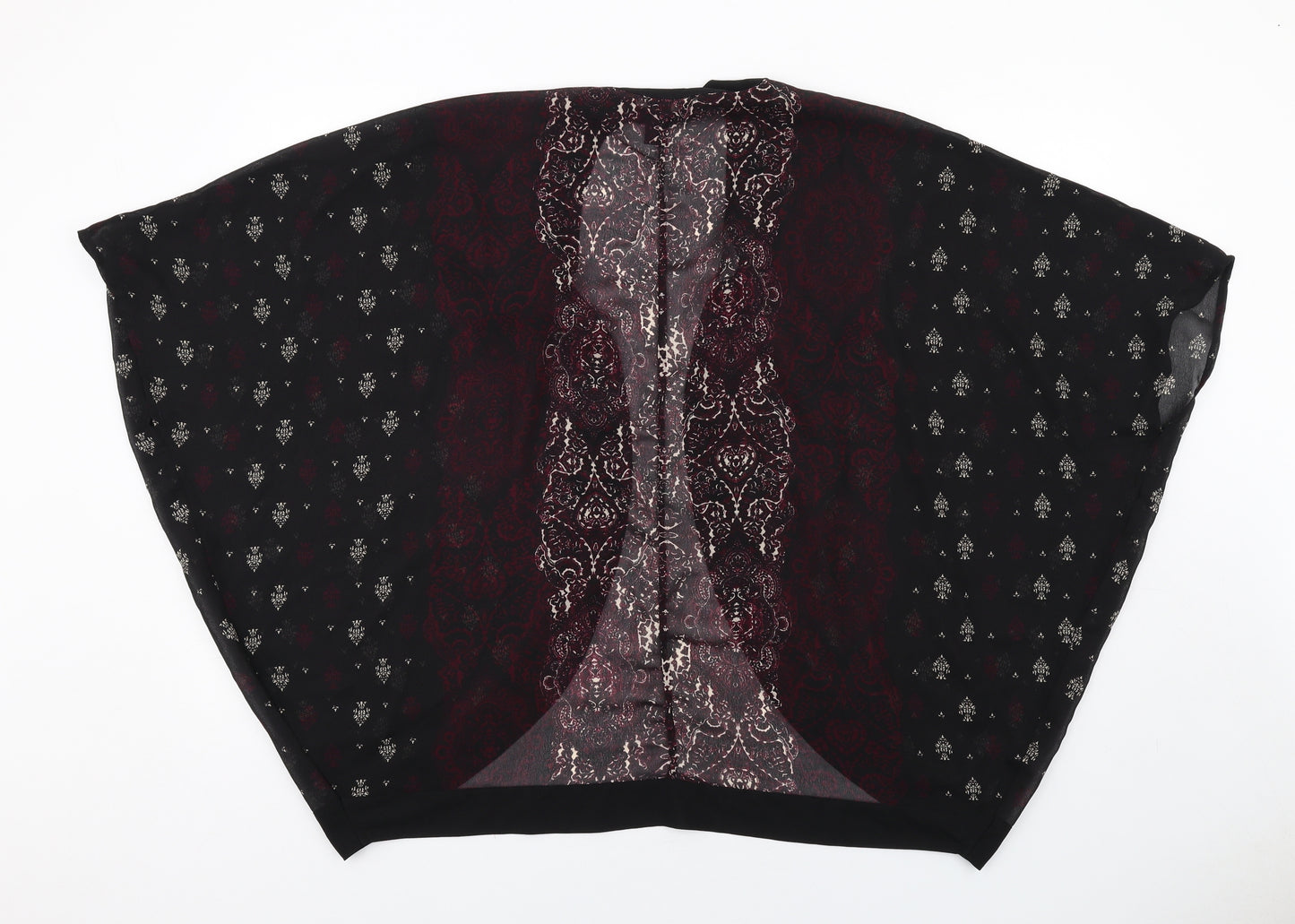 H&M Womens Multicoloured Geometric Polyester Kimono T-Shirt Size 10 V-Neck