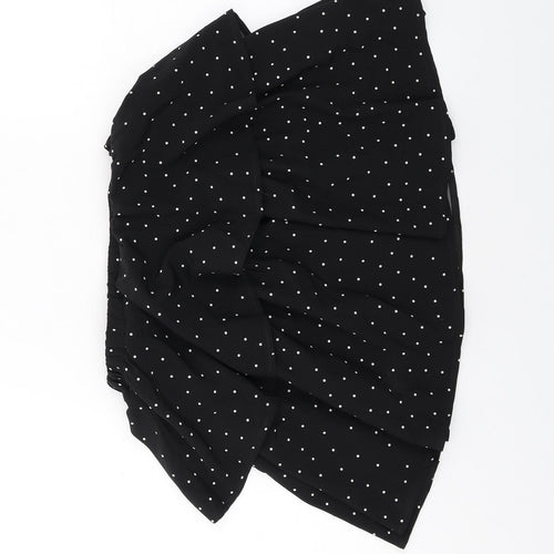 In the Style Womens Black Polka Dot Polyester A-Line Skirt Size 8