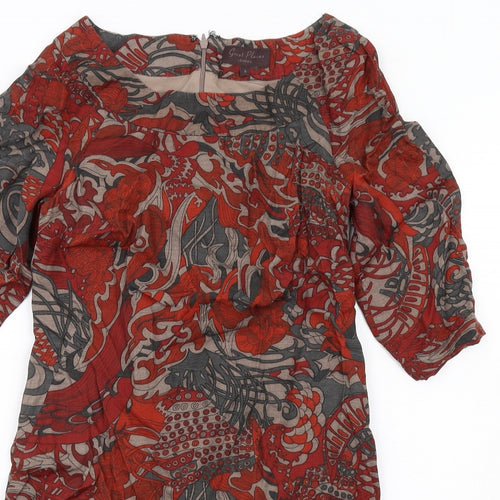 Great Plains Womens Multicoloured Geometric Viscose A-Line Size S Scoop Neck Zip