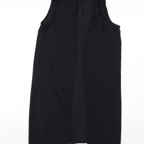 Select Womens Black Polyester Kimono T-Shirt Size 8 V-Neck